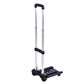 Life 多功能折疊便攜鋁合金拉桿購物車/手拉車/拉貨拖車 約42.5cmX23cmX8.3cm, 消光黑, 1個