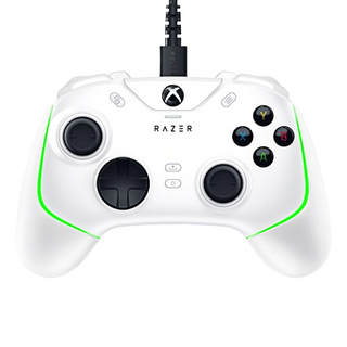 RAZER 雷蛇 Wolverine V2 CHROMA 白色 PC+Xbox 遊戲有線控制器，可替換搖桿帽，RGB燈效，多功能按鍵, RZ06-0401, 1個