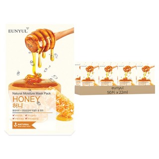 eunyul 蜂蜜補水面膜 Set 50片, 1組