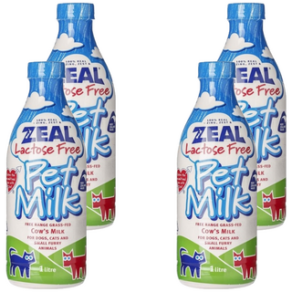 ZEAL 紐西蘭犬貓專用鮮乳, 不含乳糖, 1公升, 1L, 4瓶