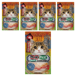 貓主子 御用保健泥條純鮪魚+雞肉離胺酸, 海鮮, 64g, 5袋