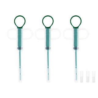 寵物餵藥器 綠色, 3個