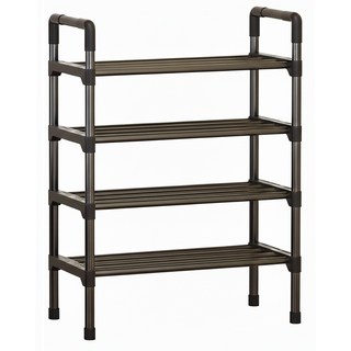 mohe 木暉居家 簡約多層一體式鞋架 60 x 28 x 79cm, 黑色, 1個