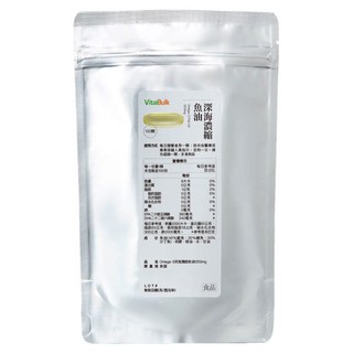 VitalBulk Omega-3 深海濃縮魚油 1200mg, 100顆, 1包
