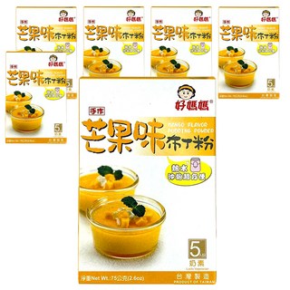 FAIRSEN 惠昇食品 好媽媽 芒果布丁粉 75公克 - 簡易製作, 口味清爽, 奶素者可用, 台灣製造, 75g, 6盒