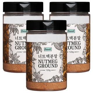 foodi 肉豆蔻粉, 120g, 3個
