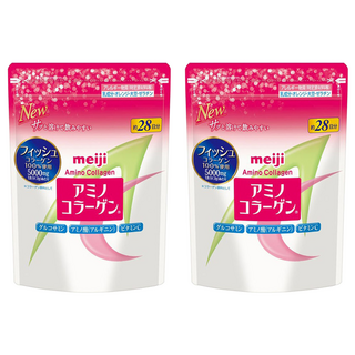 meiji 明治 台灣公司貨 Amino Collagen 氨基膠原蛋白 膠原蛋白粉 28日份, 196g, 2包