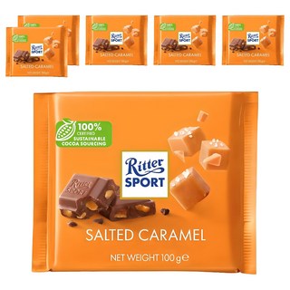 Ritter Sport 可可製品 鹽味焦糖口味, 100g, 6片