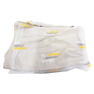 小銅板 雙層刺繡窗簾, 160 x 130cm, 刺繡麥穗米, 刺繡麥穗米色