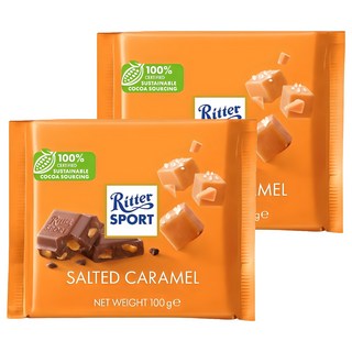 Ritter Sport 可可製品 鹽味焦糖口味, 100g, 2片