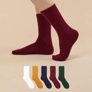GGRN 女款高級羊羔毛喀什米爾羊毛襪 5雙組