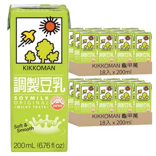 KIKKOMAN 龜甲萬 調製豆乳 200mL (6.76 fl oz), 36入