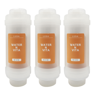 LUDA 維他命C 香氛蓮蓬頭濾芯 過濾水質, 3個, 柚子