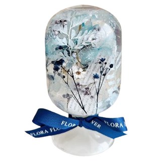 植物標本水晶球浮游花夜燈組 水藍色系, 星辰藍