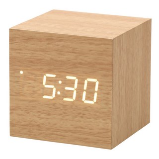 A-ONE 金吉星 LCD 電子鬧鐘 TG-088 簡約木紋 清晰顯示 準時叫醒 營造舒適睡眠環境, 顏色隨機
