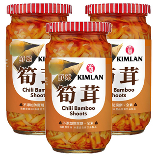 金蘭 鮮嫩筍茸 台灣新鮮麻筍 乳酸發酵 口感酸甜鹹潤, 350g, 3罐