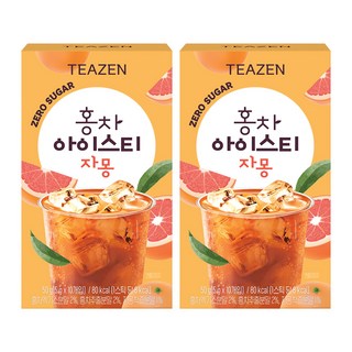 TEAZEN 茶禪 紅茶隨身包 葡萄柚冰茶口味, 5g, 10條, 2盒