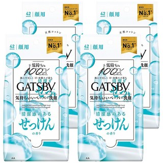 GATSBy 涼感濕紙巾 皂香型, 4包