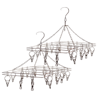 2.1線 20夾不銹鋼晾衣架 方型, 2個