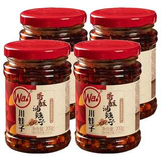 川娃子 香酥油辣子 香辣夠味 拌飯拌麵 料理調味好幫手, 200g, 4瓶