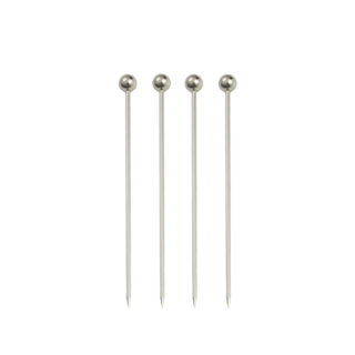 GOODLIVING 不鏽鋼 裝飾 雞尾酒籤 甜點籤 球形, 單一顏色, 4個