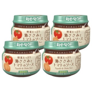 kewpie 極上嚴選 野菜番茄雞肉泥 7M, 野菜番茄雞肉, 70g, 4罐