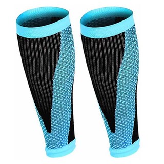 AOLIKES 奧力克斯 小腿壓力襪 藍色 男女通用, M(長度27cm 小腿圍25~33cm), 1組