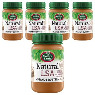 Mother Earth 紐西蘭 天然LSA花生醬 亞麻籽 葵花籽 杏仁 無添加糖, 380g, 5罐