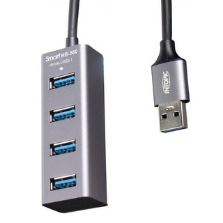 INTOPIC 廣鼎 USB3.1 高速集線器 4 Port 傳輸線長 100cm, 銀色, 1個