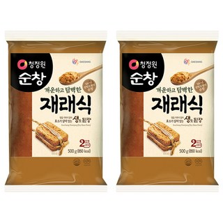 청정원순창 개운하고 담백한 재래식 생된장, 2개, 500g