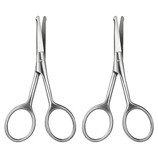 eliSix 圓頭安全鼻毛剪 鼻毛護理尺寸, 銀色, 2支