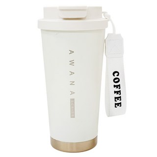 AWANA 陶瓷雙飲口咖啡杯 AD-500, 1個, 500ml, 白色