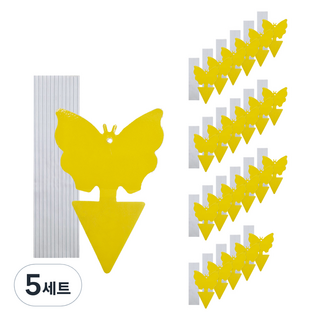 가든잇 초파리 끈끈이 트랩 24p + 와이어 24p 세트 노랑, 5세트