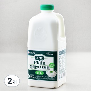 서울우유 더 진한 순수 플레인 요거트, 1.8L, 1개입, 2개