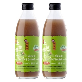 陳稼莊 即飲紅心土芭樂汁 300ml, 原汁24%, 無加糖, 2瓶
