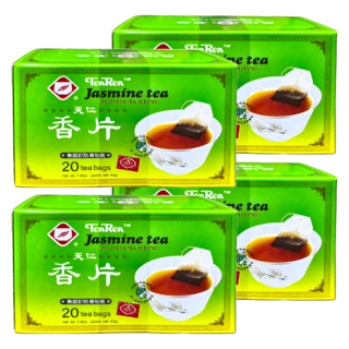 天仁茗茶香片茶包 - 台灣傳統茉莉花茶 清新優雅, 2g, 20包, 4盒
