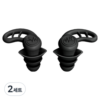 베라망 수면소음 방지 실리콘 J귀마개 2p 세트 블랙, 2세트