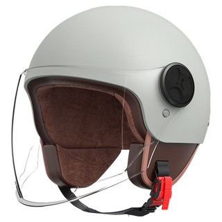 Riverfox經典復古運動用半罩式安全帽, 山灰色