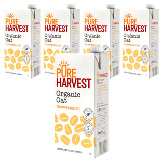 PURE HARVEST 囍瑞 澳洲有機燕麥奶, 1L, 5瓶