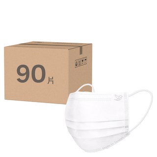 明基 幸福物語 醫用口罩 成人平面(175 x 95mm), 無暇白, 30個裝, 3盒