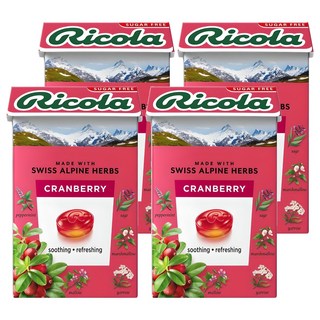 Ricola 利口樂 瑞士蔓越莓草本糖果, 40g, 4個