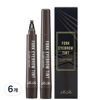 리르 포크 아이브로우 틴트 2g, 01그레이브라운, 6개