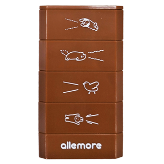 Shachihata 寫吉達 NOTOTO四連環印章 會話框, 棕色, 1個