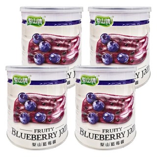 梨山牌 藍莓果醬 新鮮藍莓 濃郁果香, 900g, 4罐
