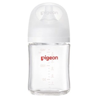 pigeon 貝親 母乳實感耐熱玻璃瓶 0個月以上, 160ml, 白色, 1盒