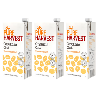 PURE HARVEST 囍瑞 澳洲有機燕麥奶, 1L, 3瓶
