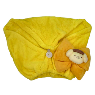 SIMPLE HOUSE 簡單工房 玩偶快乾擦髮帽 黃色, 布丁狗, 1個