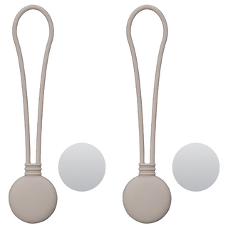 日本SP SAUCE 綑綁式矽膠磁吸掛繩 杏咖色 - 磁吸固定 彈性矽膠 重複使用, 2組