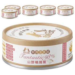 BEyONDPET 超越汪喵 全齡貓 鮮肉主食罐, 山野鵪鶉餐, 80g, 6罐