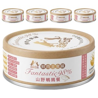 BEyONDPET 超越汪喵 全齡貓 鮮肉主食罐, 山野鵪鶉餐, 80g, 5罐